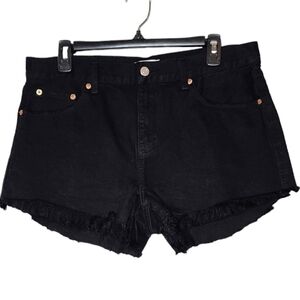 Pistola black denim shorts. Freyed raw hem.  Size 29.